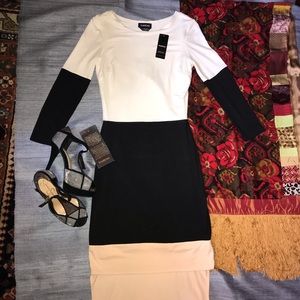 NWT BEBE Color block Jersey Dress